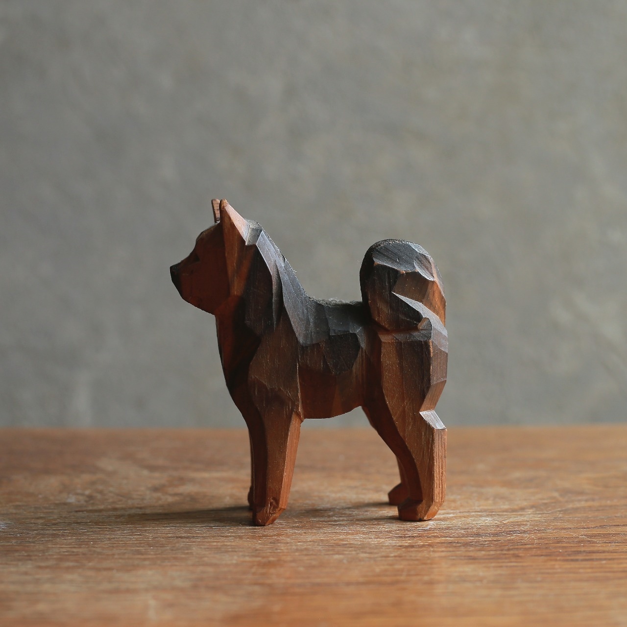 凛々しい立ち姿で、熱い視線を送る犬 1