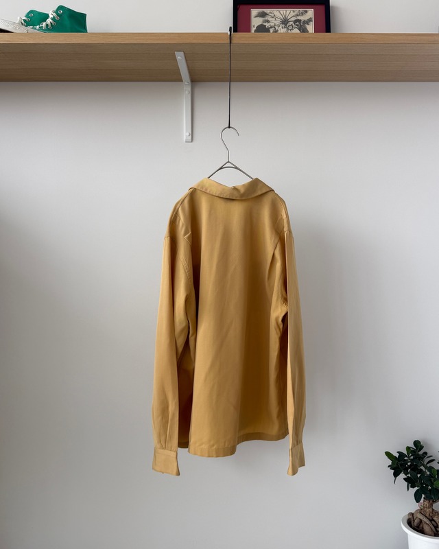 -BOTANY BRAND- Vintage 70s L open collar shirt