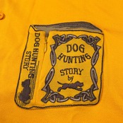 美品 DOGHUNTING ドッグハンティング BOOK刺繍 ポケット付き 半袖 ポロシャツ サイズ L /メンズ/山吹イエロー系