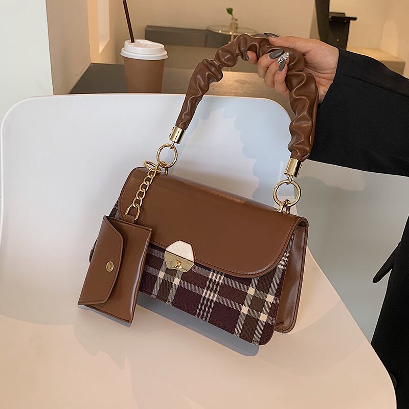 オータムウィンターワンショルダー 秋物 冬物 スクウェア メッセンジャーバッグ 手作りハンドバック33701876393