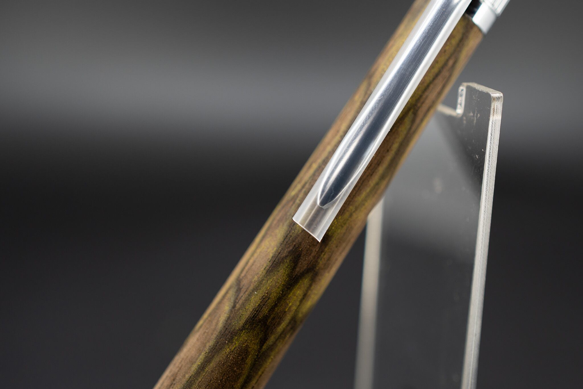 【魅惑の黒い紋様】黒柿 孔雀杢 極上 ⑧ silver BP