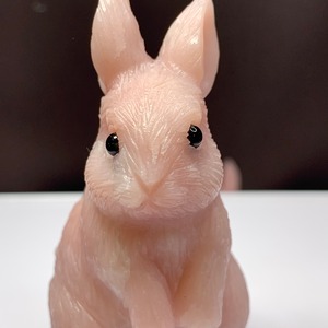 15.ピンクオパール大きいうさぎ・インテリア