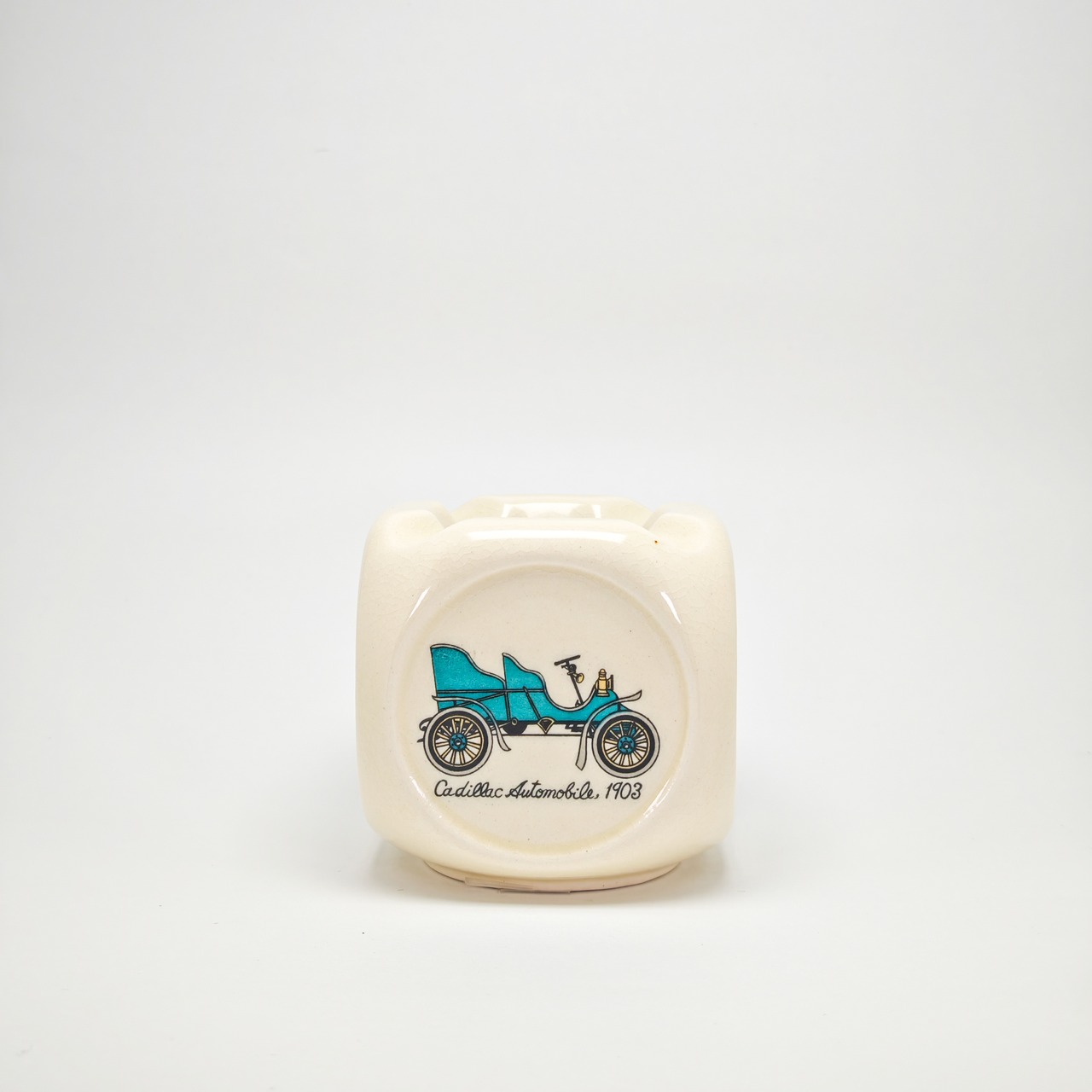 ヴィンテージ アサヒビール 灰皿　レトロカー柄