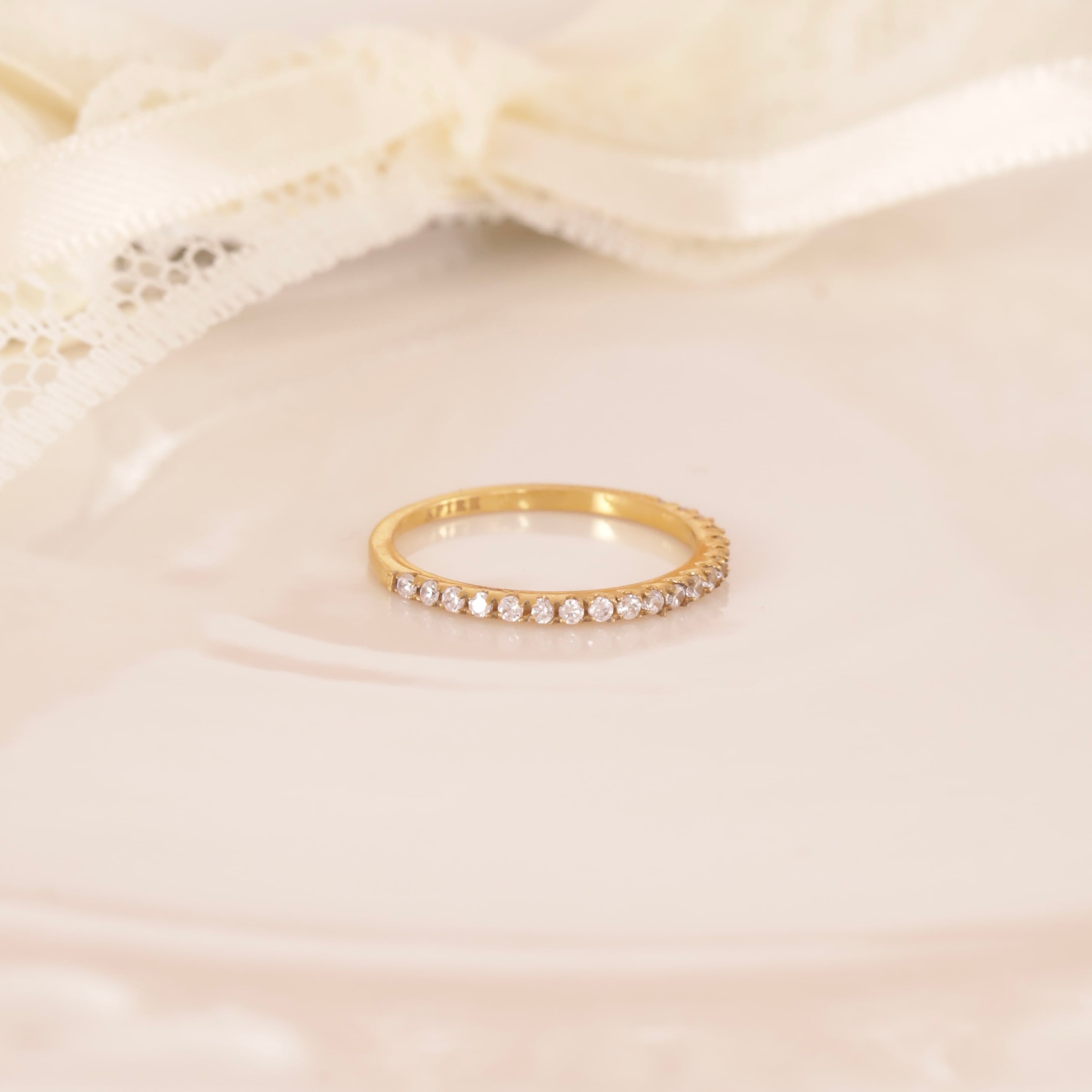 316L brillia half eternity ring