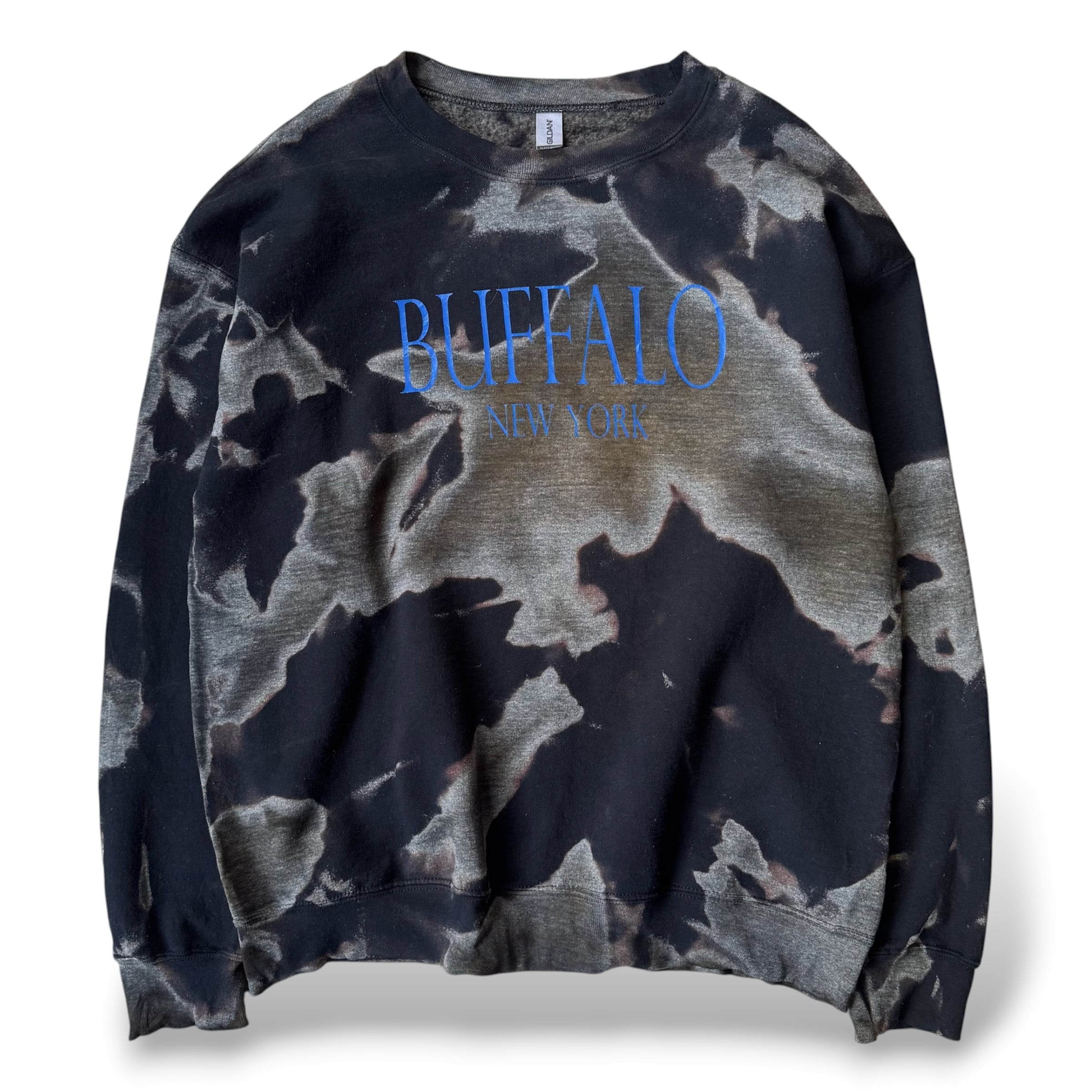 BLEACHED UNEVEN DYEING ART PATTERN SWEAT / ブリーチ ムラ染め