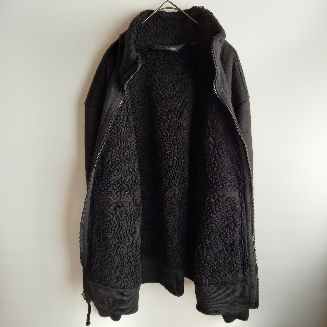 ポロバイラルフローレン　ボアジャケット　ブルゾン　裏ボア　ブラック　M