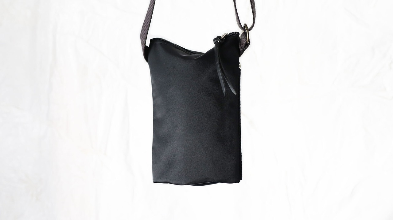 サコッシュ / hemp cotton pocket sacoche /ブラック