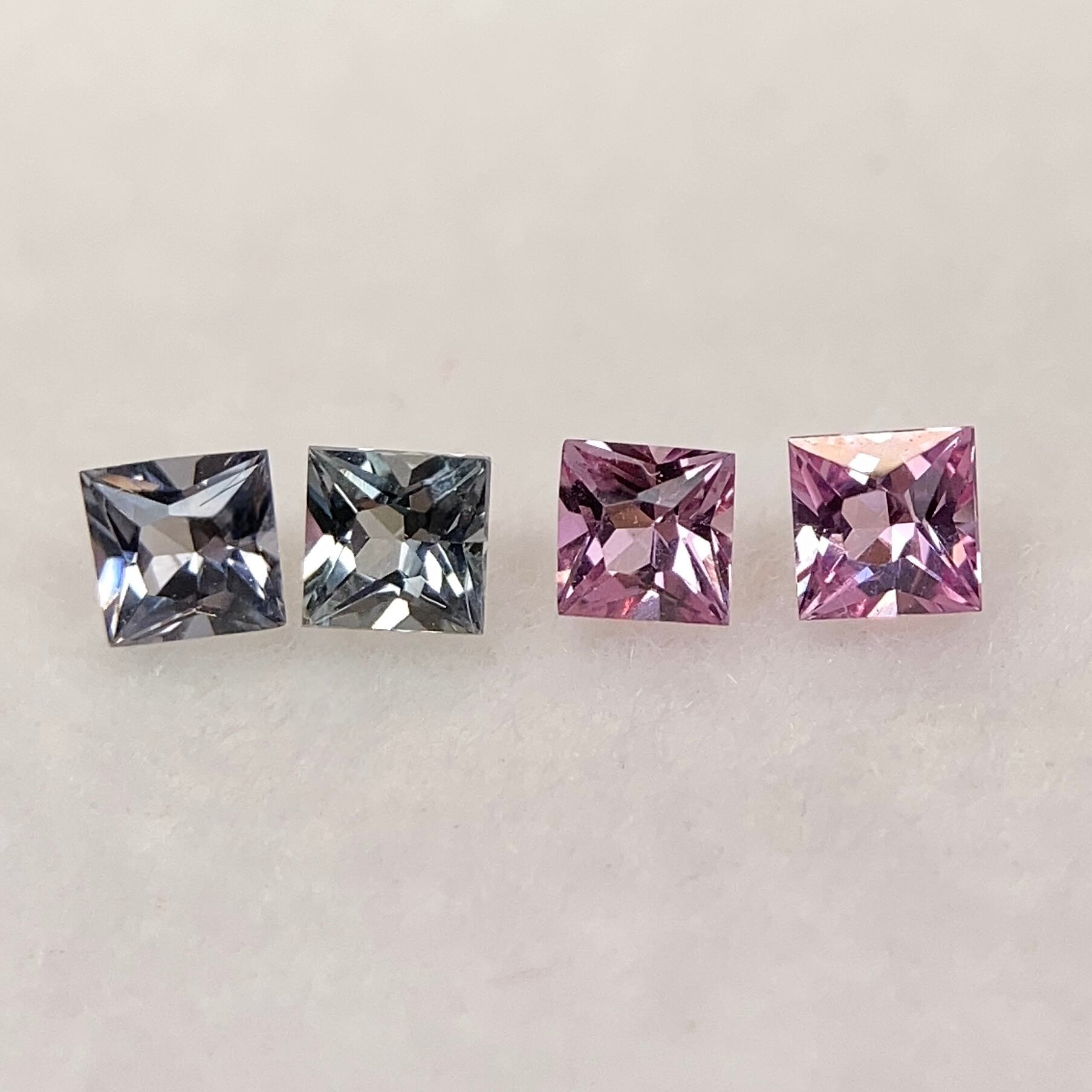 スピネル 0.444ct グレーパープル 簡易ソーティング付き r-0381