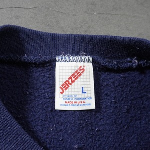 90s JERZEES sweatshirt solid navy L 古着