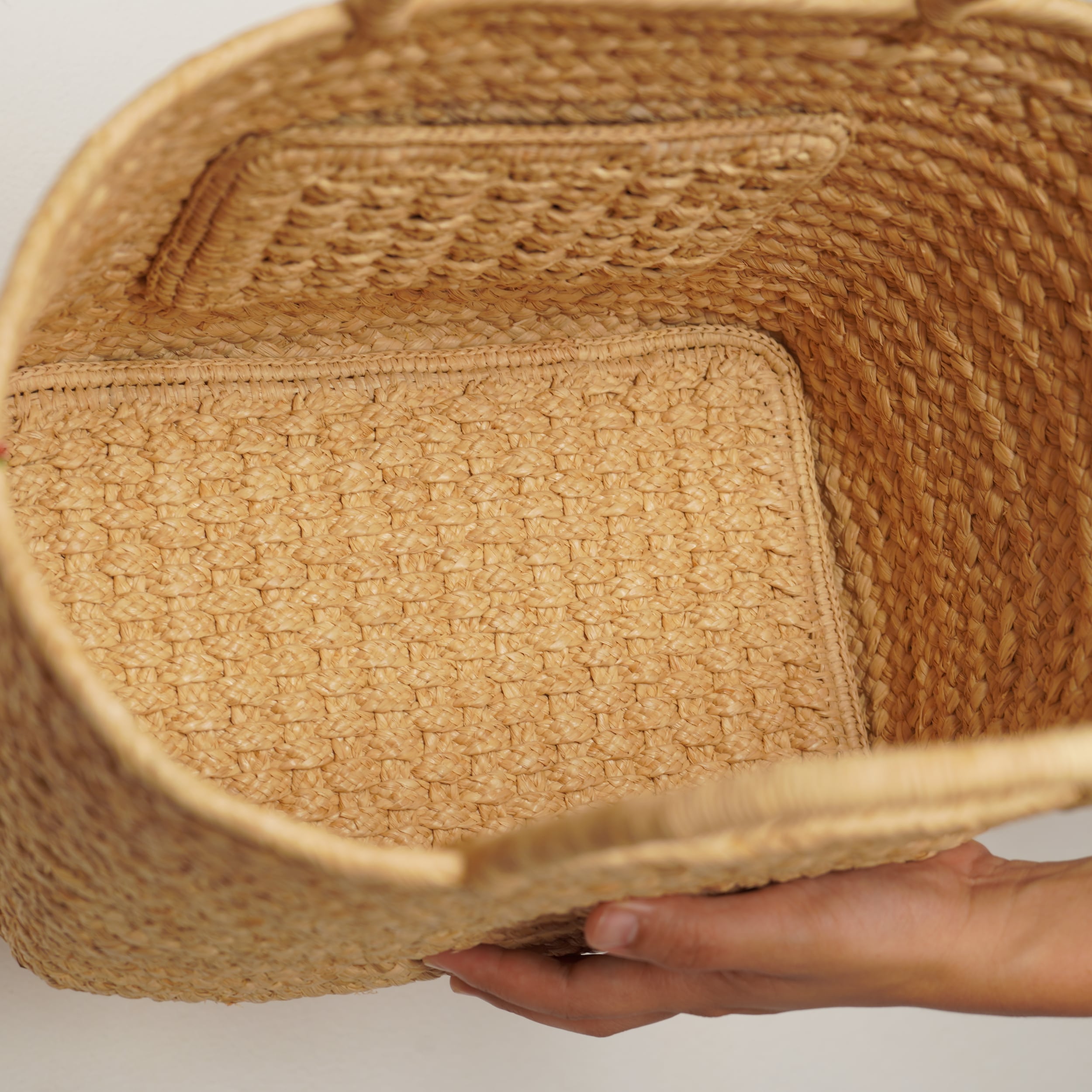 美品　ampiana アンピアナ　マルシェバッグ　Sサイズ Marche bag (S) - Black | AMPIANA