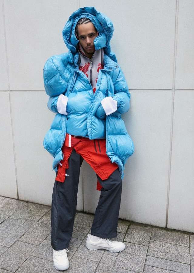 【ALYSSA MARIE GROENEVELD】AMG DRAPED WINDJACKETSKIRT LAYERED TROUSERS