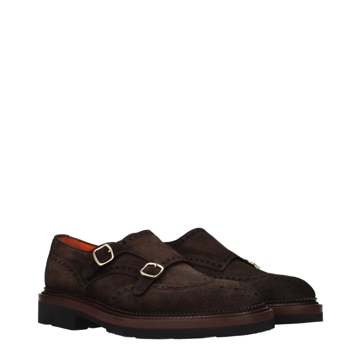 SANTONI サントーニ メンズ レースアップシューズ スエード ブラウン