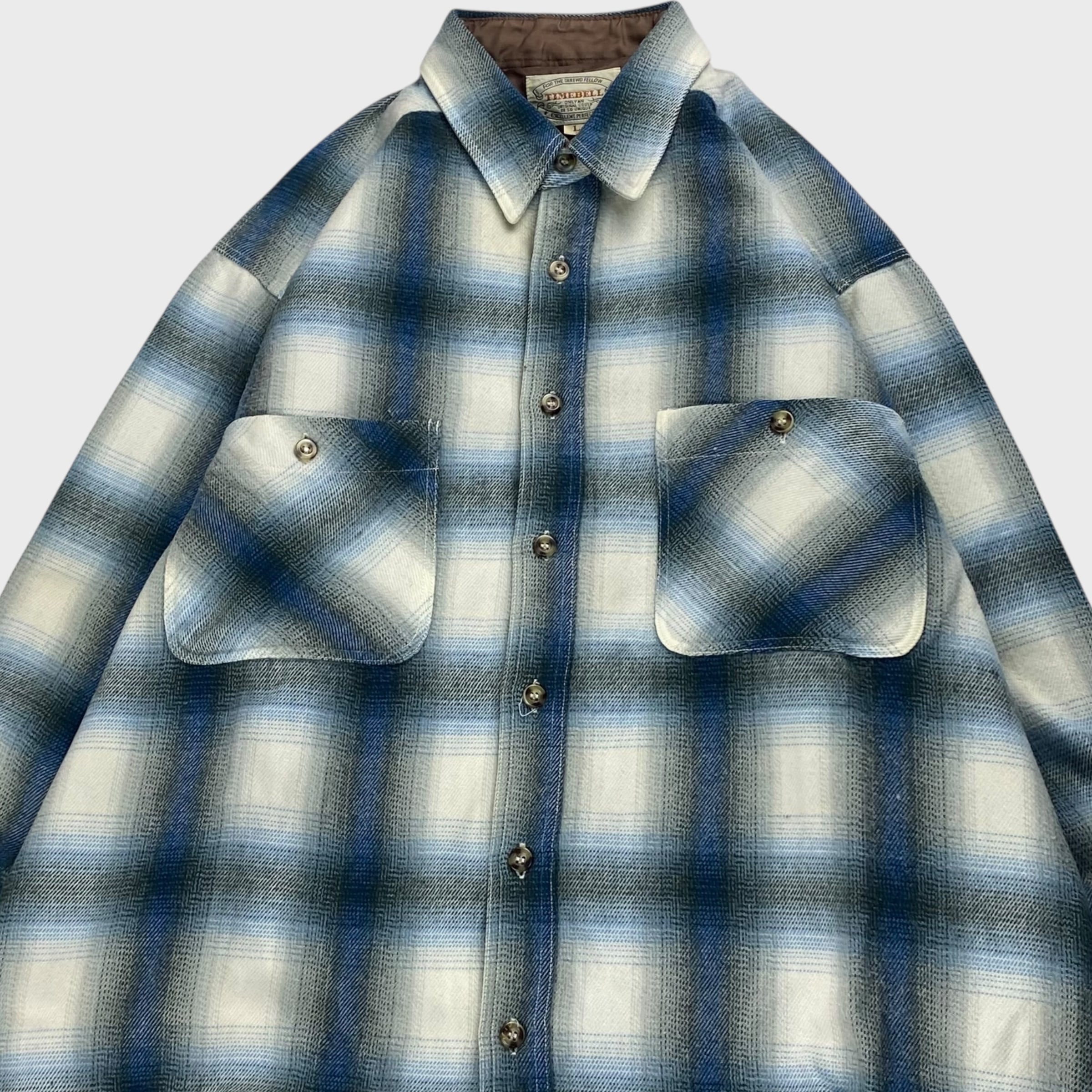 90's】 TIMEBELL オンブレチェック 長袖ネルシャツ フランネル L