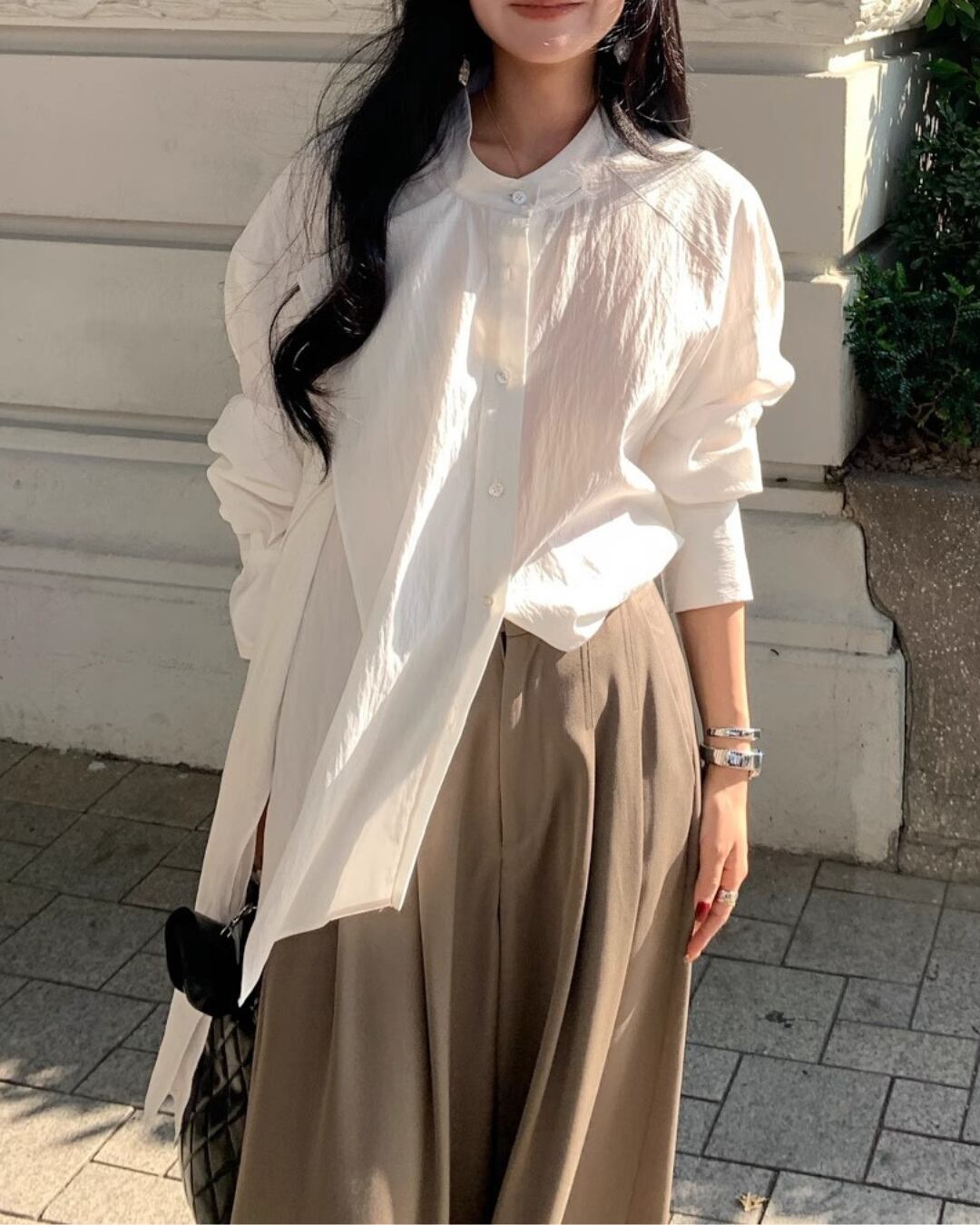 ネックリボンシャツ S25012