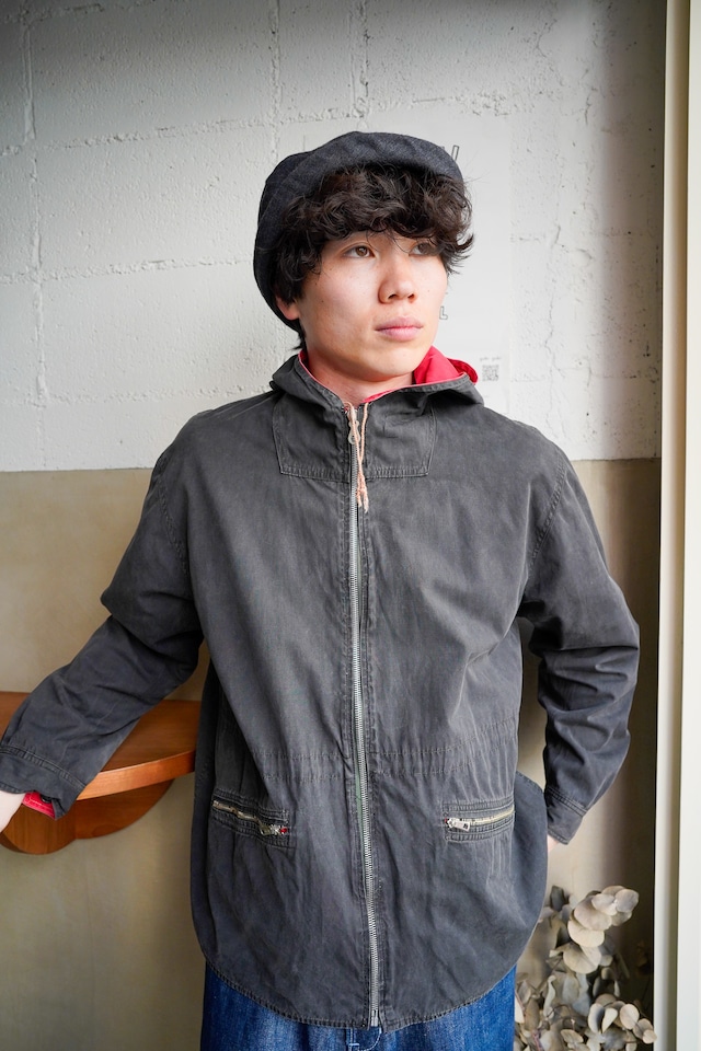 【1950-60s】"Europe Vintage" Cotton Poplin Zip-up Alpine Smock / 6-374 【1950-60s】"Europe Vintage" Cotton Poplin Zip-up Alpine Smock / 6-374