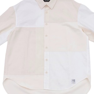 【RE;CODE】Asymmetric Patchwork Shirt