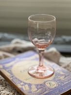 フランスVintage ピンクのリキュールグラス 食前酒 ピンクグラス ロザリングラス 1950年代 フラワーベース テーブルウェア