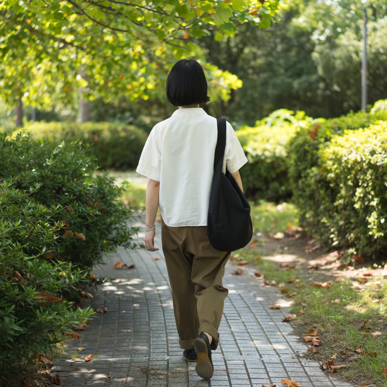 Cotton Hobo bag ブラック