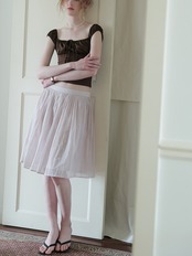 Chocolat Gathered Corset Top F0707
