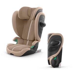 【在庫処分】CYBEX サイベックスソリューション G2 アーモンドベージュ プラス 折りたたみ、ISOFIX 固定、R129適合、12歳まで使える、ロングユース、軽量、ジュニアシート (オリジナルリフレクターバンド付き)