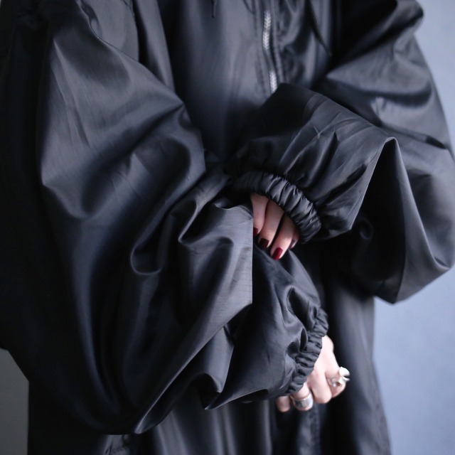 XXXXXX super over size zip-up nylon hoodie jacket