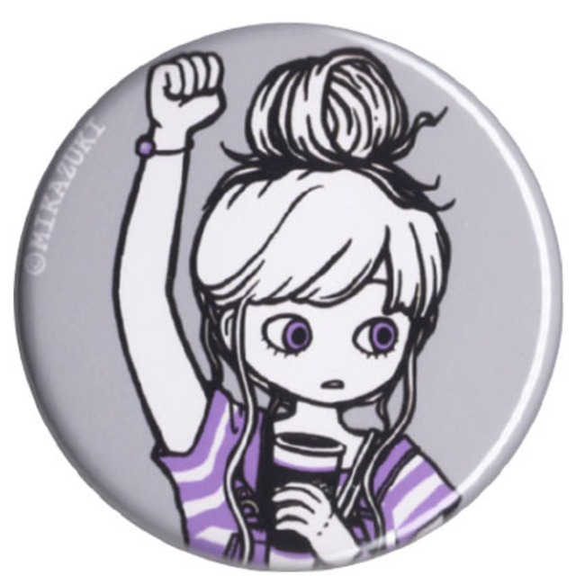 MIKAZUKI / ミカヅキ　 カンバッジ " Music Makes Me xxx " お団子 ［ B-53 ］ 44mm