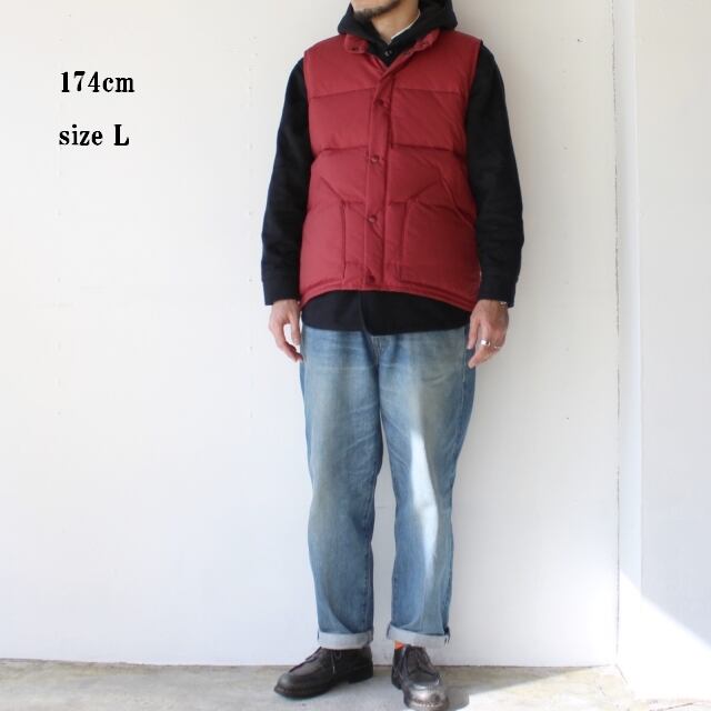 ZANTER JAPAN ダウンベスト DOWN VEST バーガンディ | C.COUNTLY
