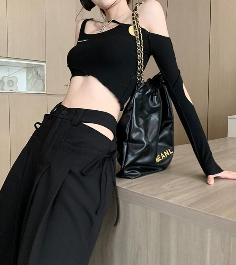 激安買う アメリ 日本製 ハイウエスト タック ストレート ワイド