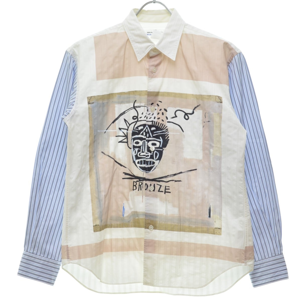 COMME des GARCONS SHIRT / コムデギャルソン シャツ 18AW W26047 Jean Michel Basquiat  バスキア ストライプ切替スリーブ長袖シャツ | カンフル京都裏寺店 powered by BASE