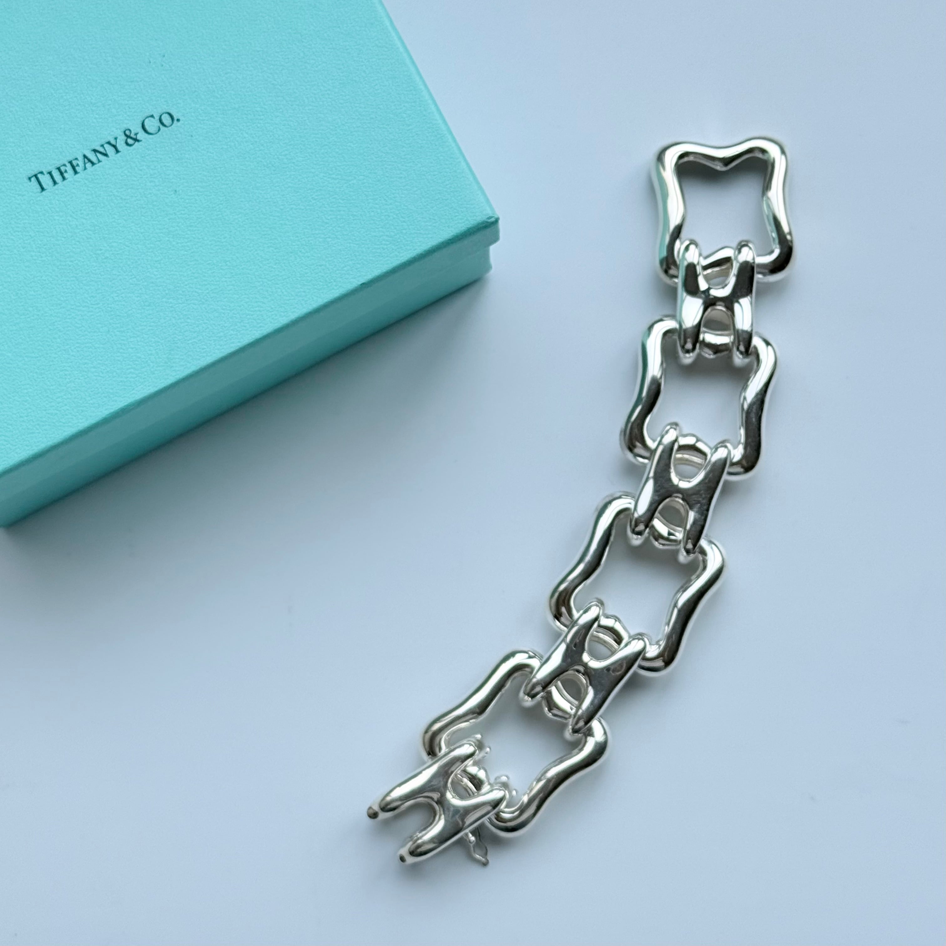 vintage tiffany ヴィンテージティファニーheavy bone link bracelet silver925