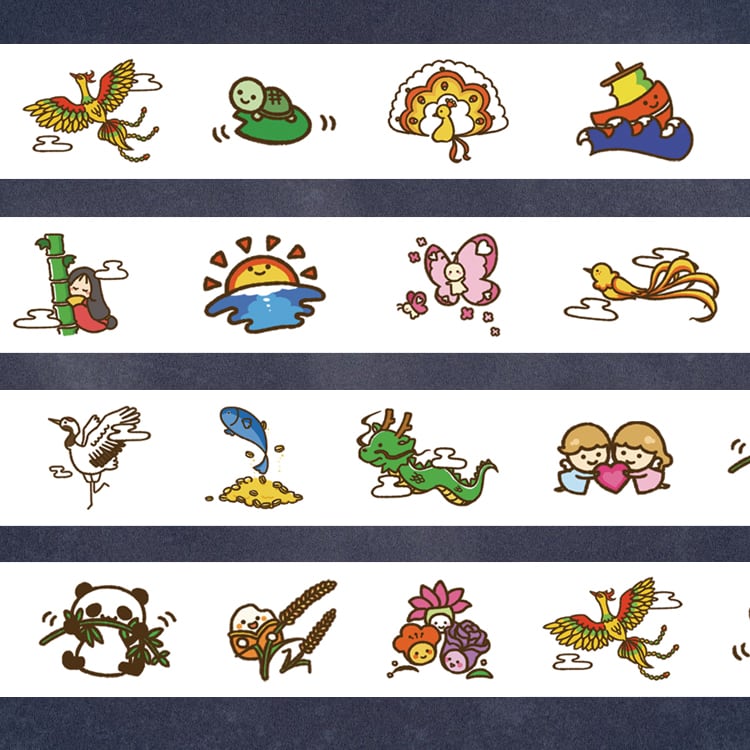 吉祥絵マスキングテープ