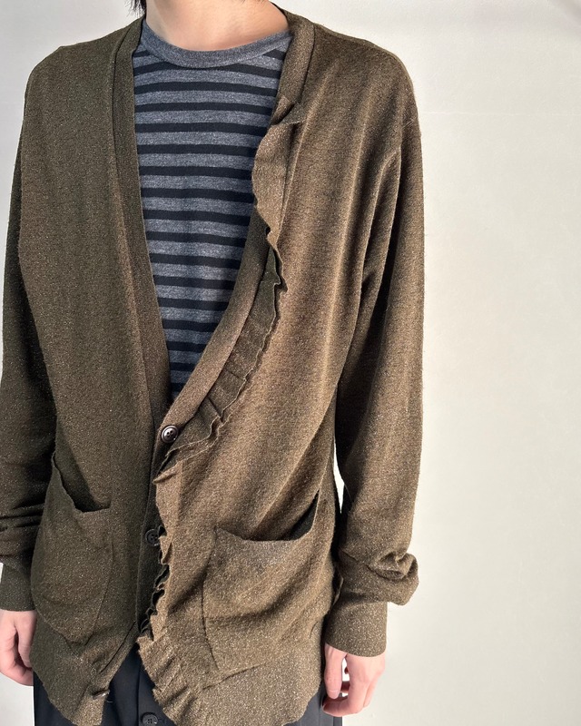 【DRIES VAN NOTEN】frill design glitter cardigan