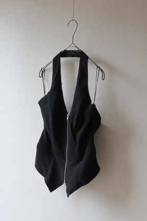 halter zip bustier