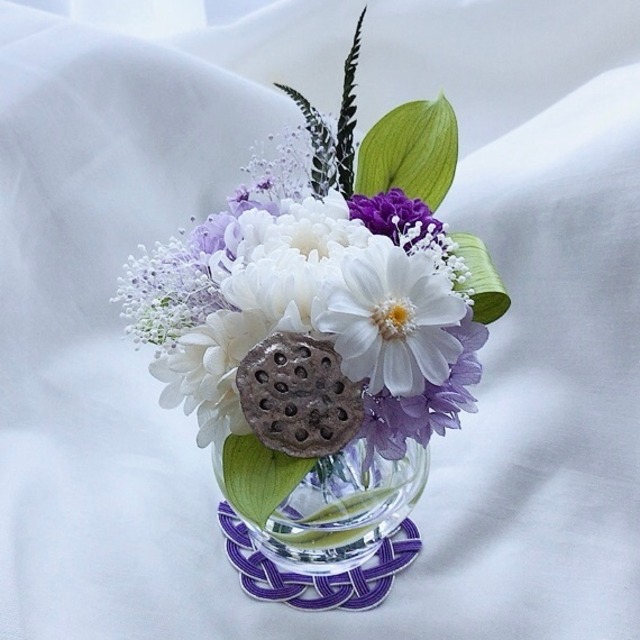 お供え花 プリザーブドフラワー フルール Cube お供え花 お供え菓子 お供えギフト専門店