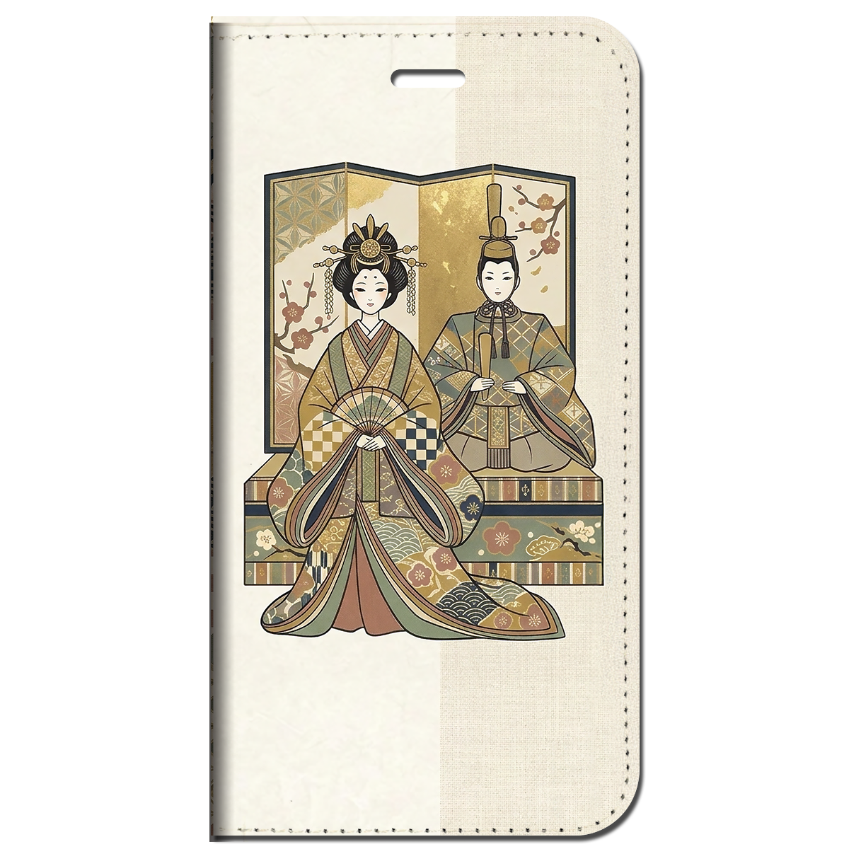 iPhone対応 スマホ 手帳型ケース ひな祭り レトロモダン・グラフィック 大正ロマン パッチワーク 市松模様 雛祭り 【iPhone17 / iPhone16e / iPhone16 他 iPhone各機種対応】 |iahinm06