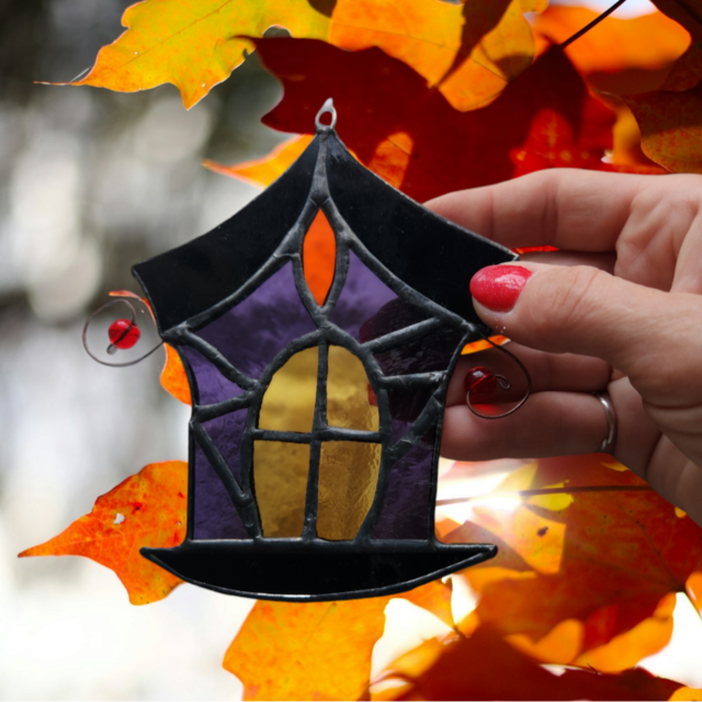 maさま専用 飾り窓　ハンドメイド雑貨 ハロウィン雑貨 ハンテッドマンション サンキャッチャー 窓際飾り