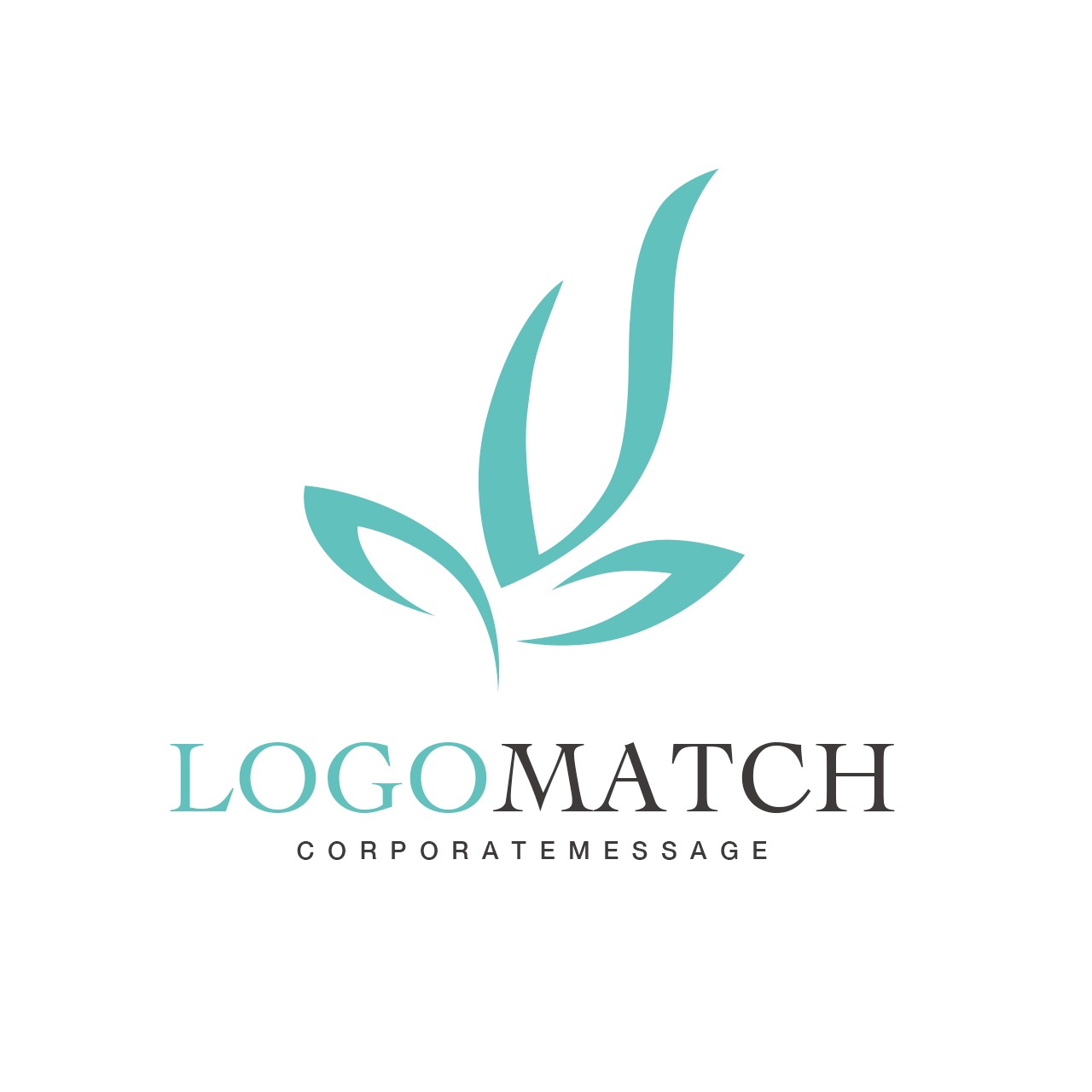 愛らしい3つの花のロゴ