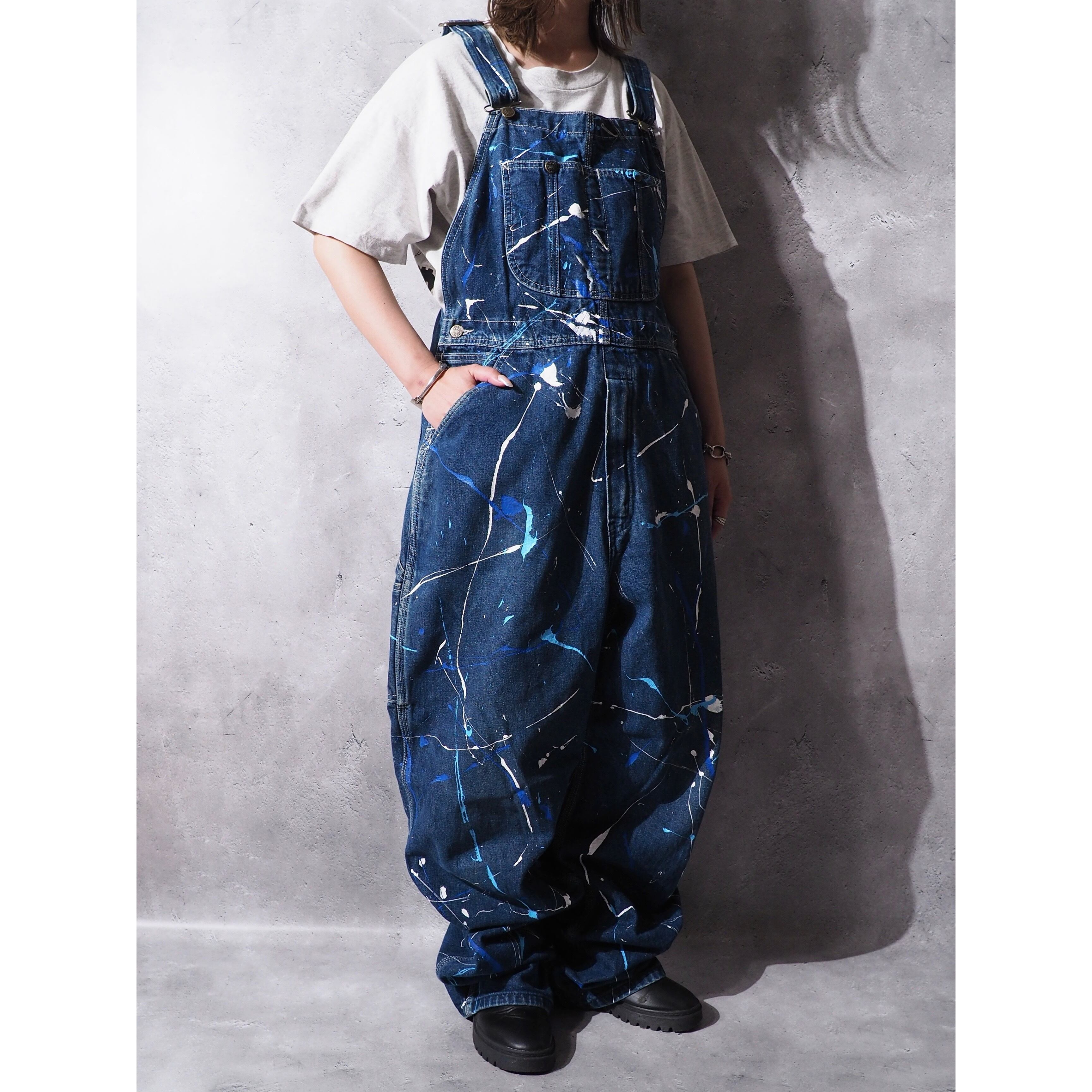 1990s ” Roebucks ” Hand painted Design vintage loose silhouette Over all