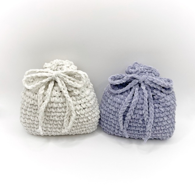 SALE☆ふわふわモールの巾着袋/