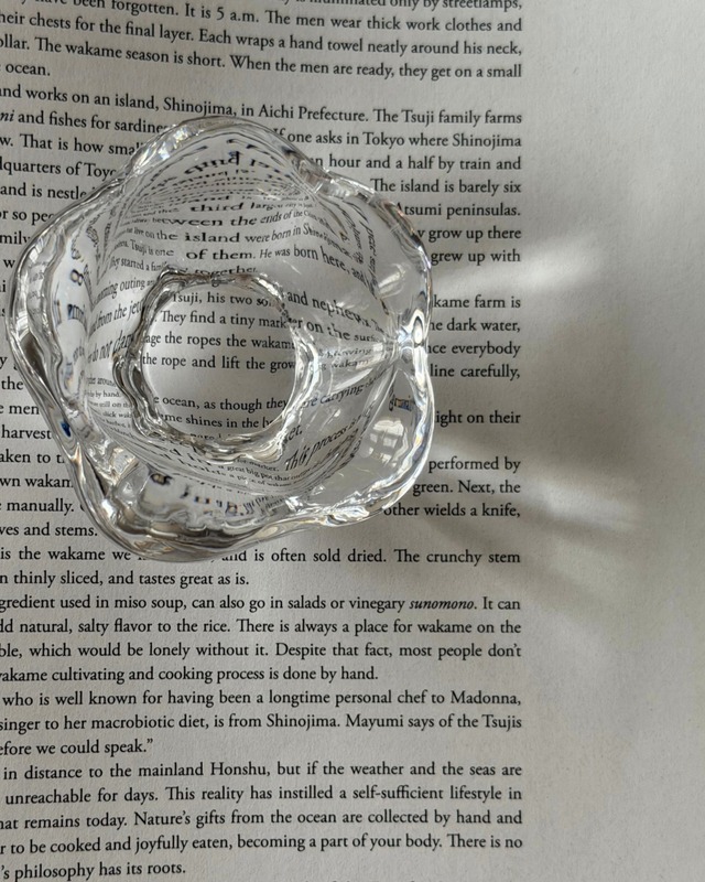 french vintage  cristal glass  /　“Daum france”　クリスタルのサルロン　花びら　a