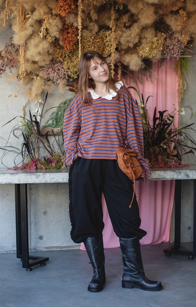 （original)衿つきボーダーTシャツ