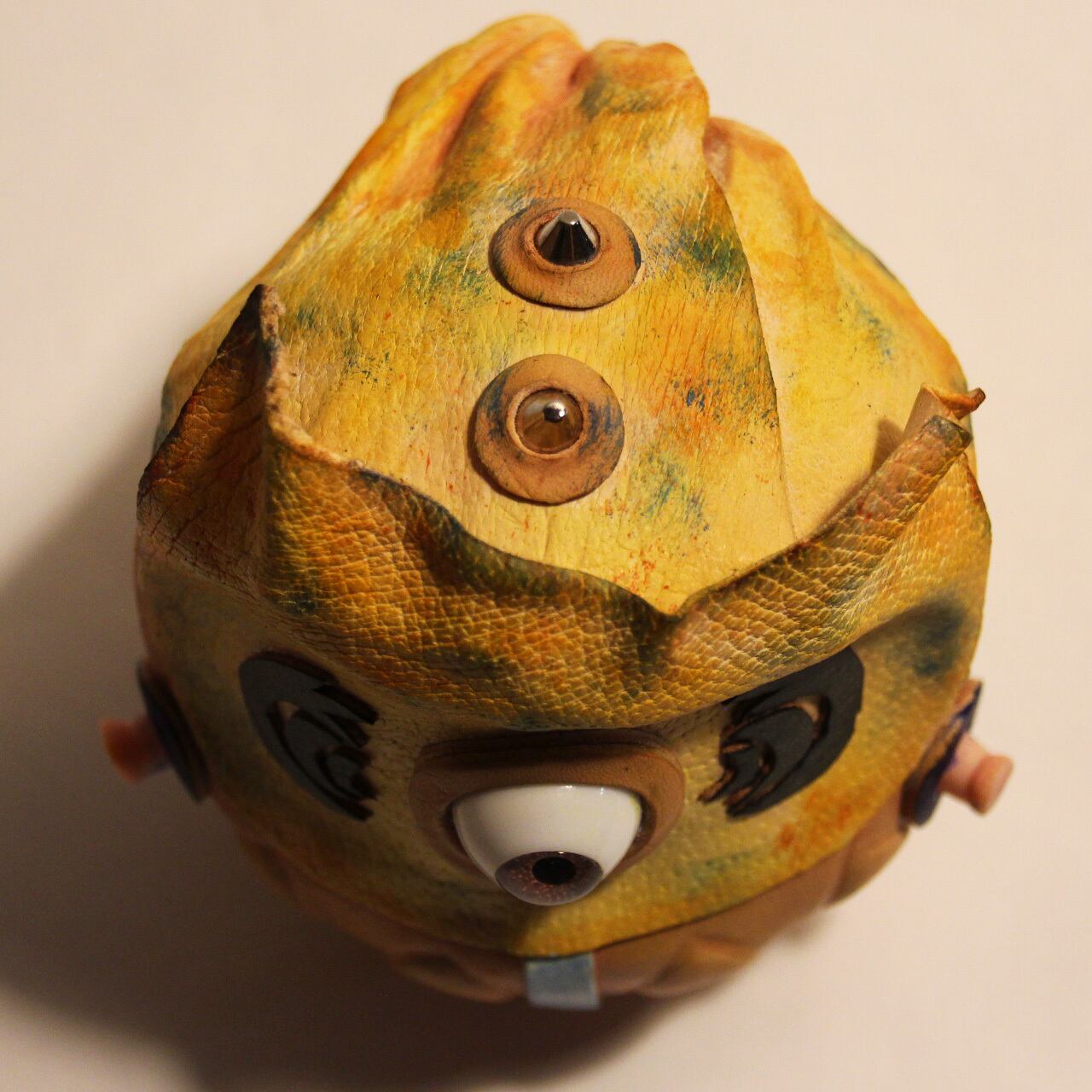 焔 - 黄鬼 達磨 ≪ 愛でだるま ≫ YellowFlame - ONI Daruma , Medium