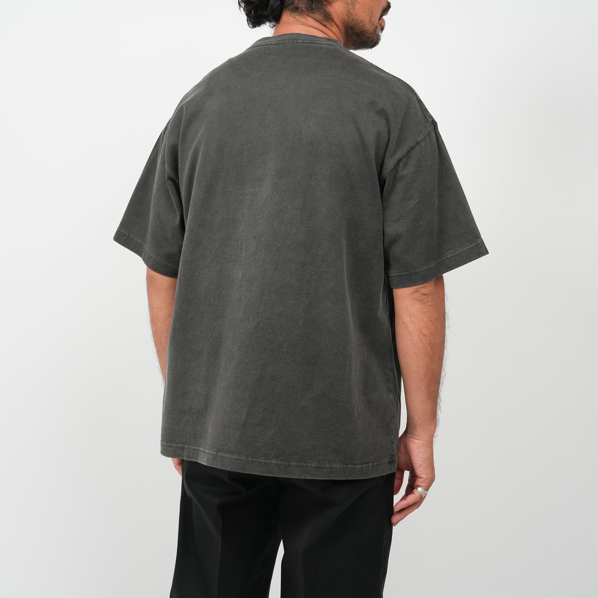 Pigment Dyed Relax Fit T-shirts (gray)