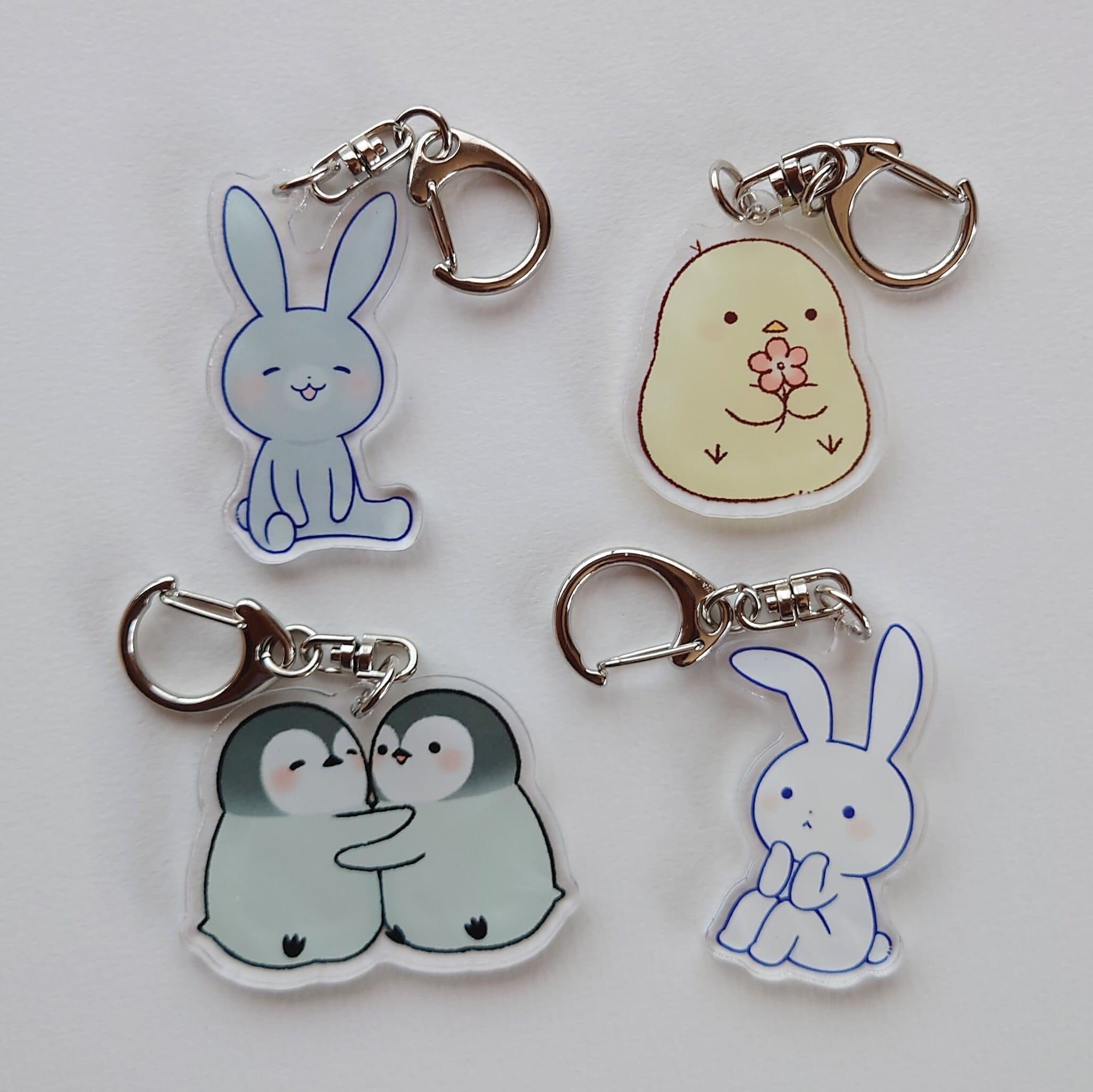 動物キャラクターのアクリルキーホルダー（4～5センチ） | Ogayuki shop