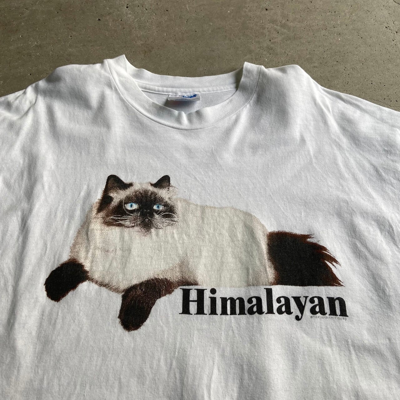 90年代 USA製 Himalayan ネコ アニマルプリントTシャツ メンズL 