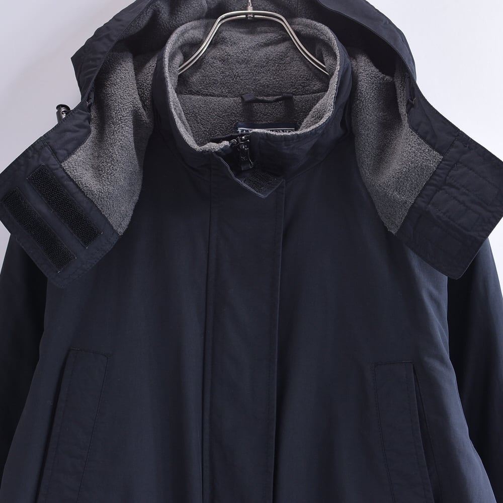 90s~ LANDS'END ランズエンド エアコア200 ストームコート 古着 マンパ ヴィンテージ アウター ブラック系 ビンテージ レディース L~相当
