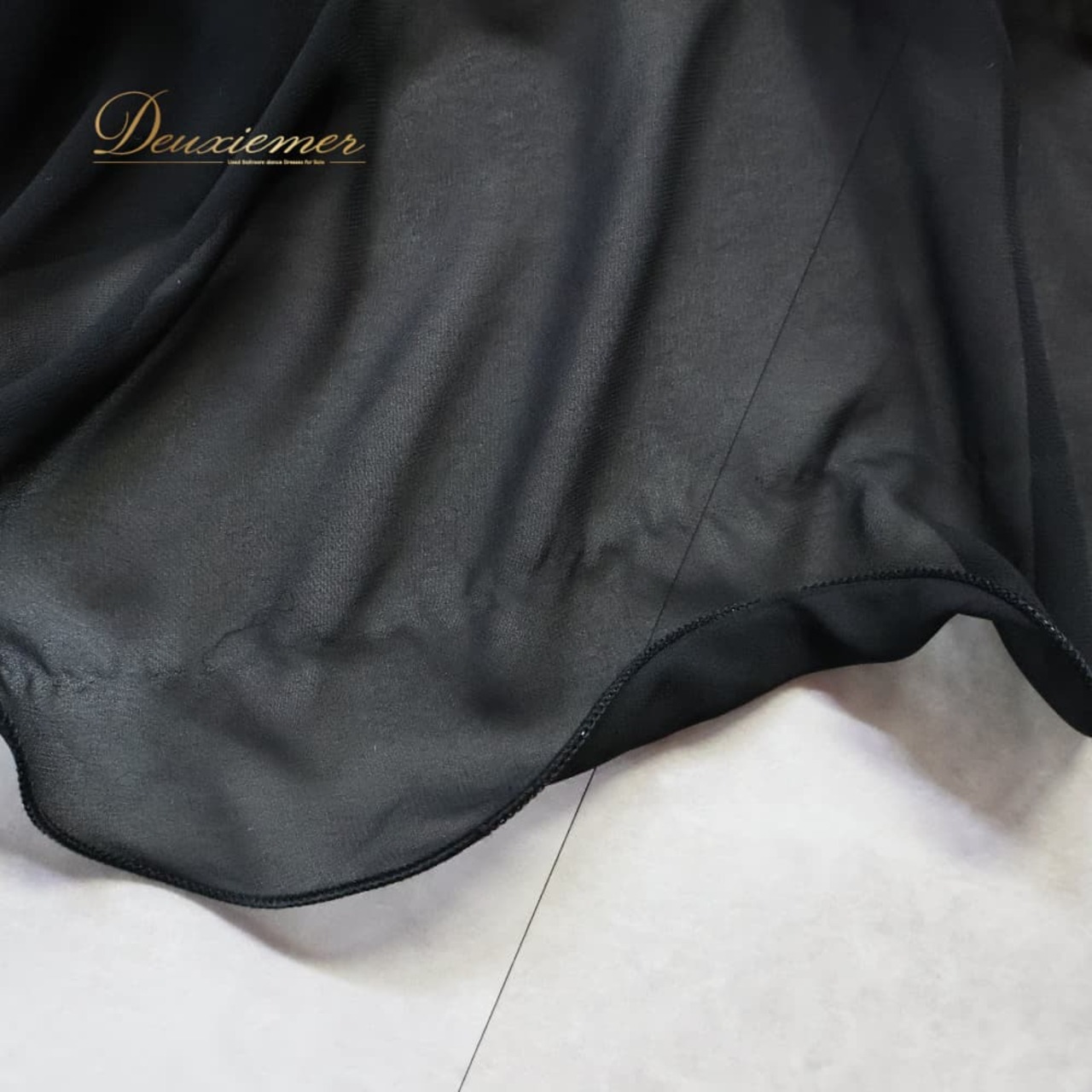 社交ダンス 衣装 スカート ブラック系 Muse 黒 無地 シンプル 練習 レッスン フリル 上品 伸縮 ストレッチ 透け感 かわいい ダンス衣装 イベント ステージ パーティー おしゃれ オールブラック