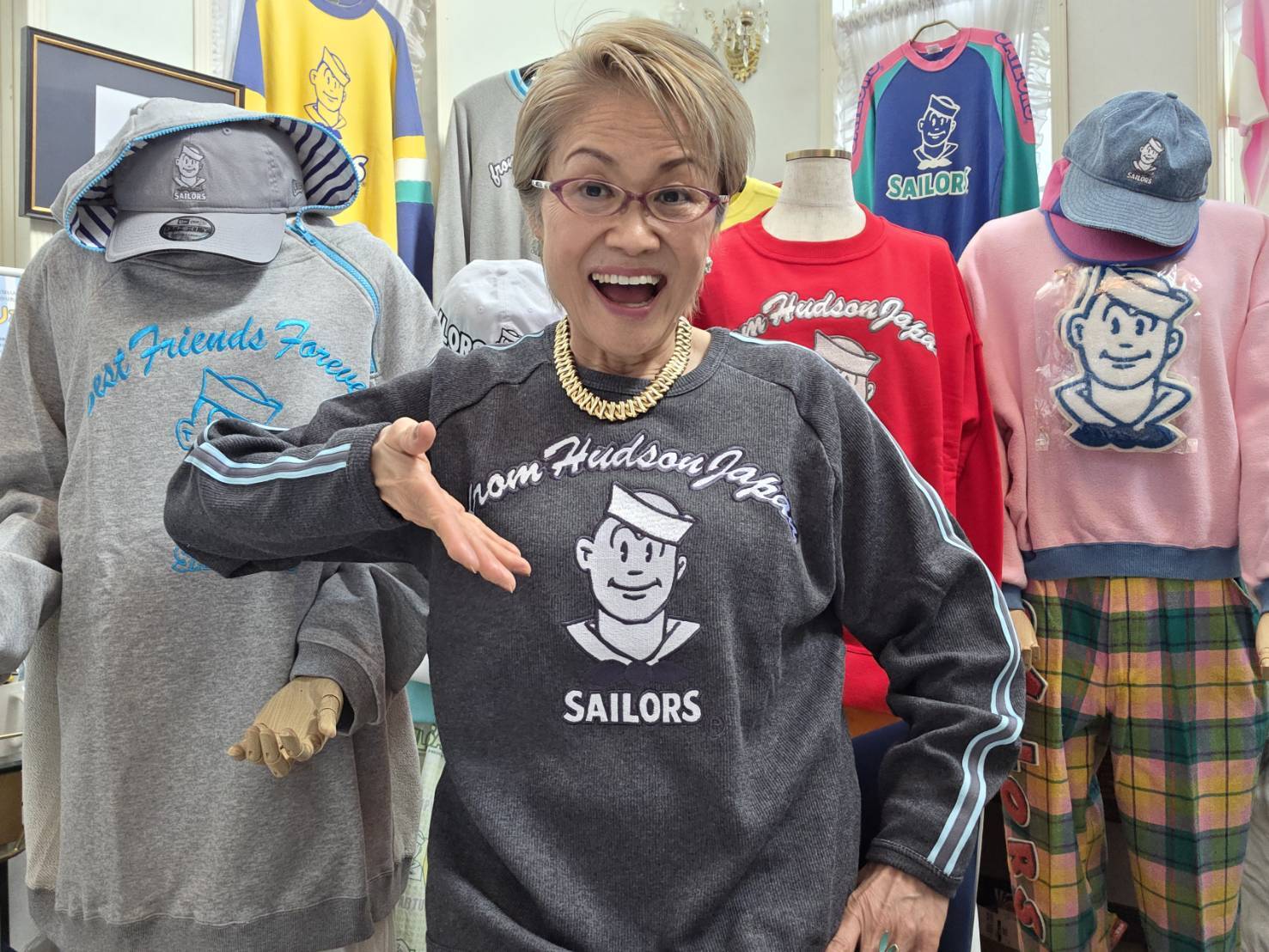 一回着用Sailorsセーラーズコットンロングスリーブ　ブラック【3】size ソフトコットンロングスリーブ チャコールグレー【3】size