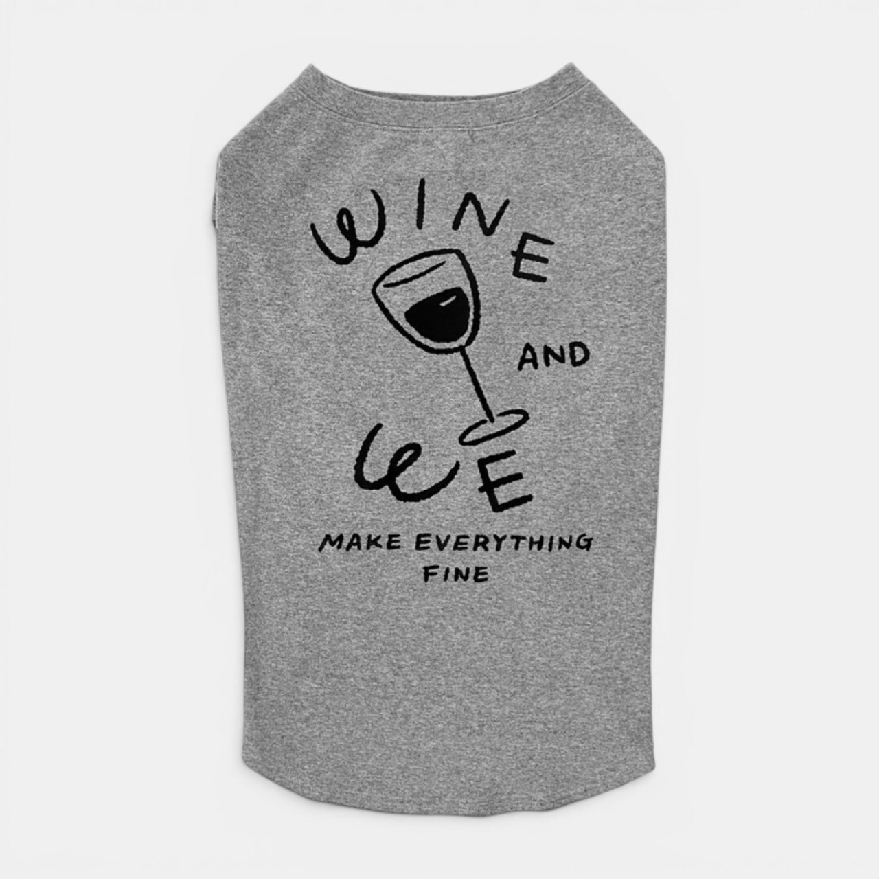 【予約】[ STAY MORRIE ] Wine & We Print T-shirt（お名前入り）｜Gray - 1