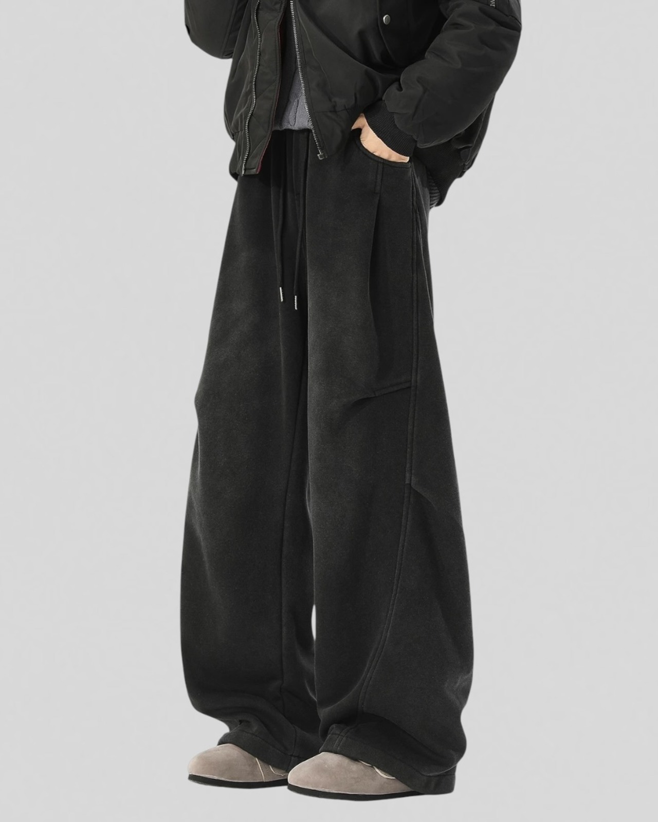 Heavy Washed Wide Pants（95％/40％）